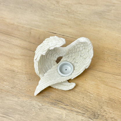 Angel Wing Incense Cone Holder - White Angel Remembrance Gift