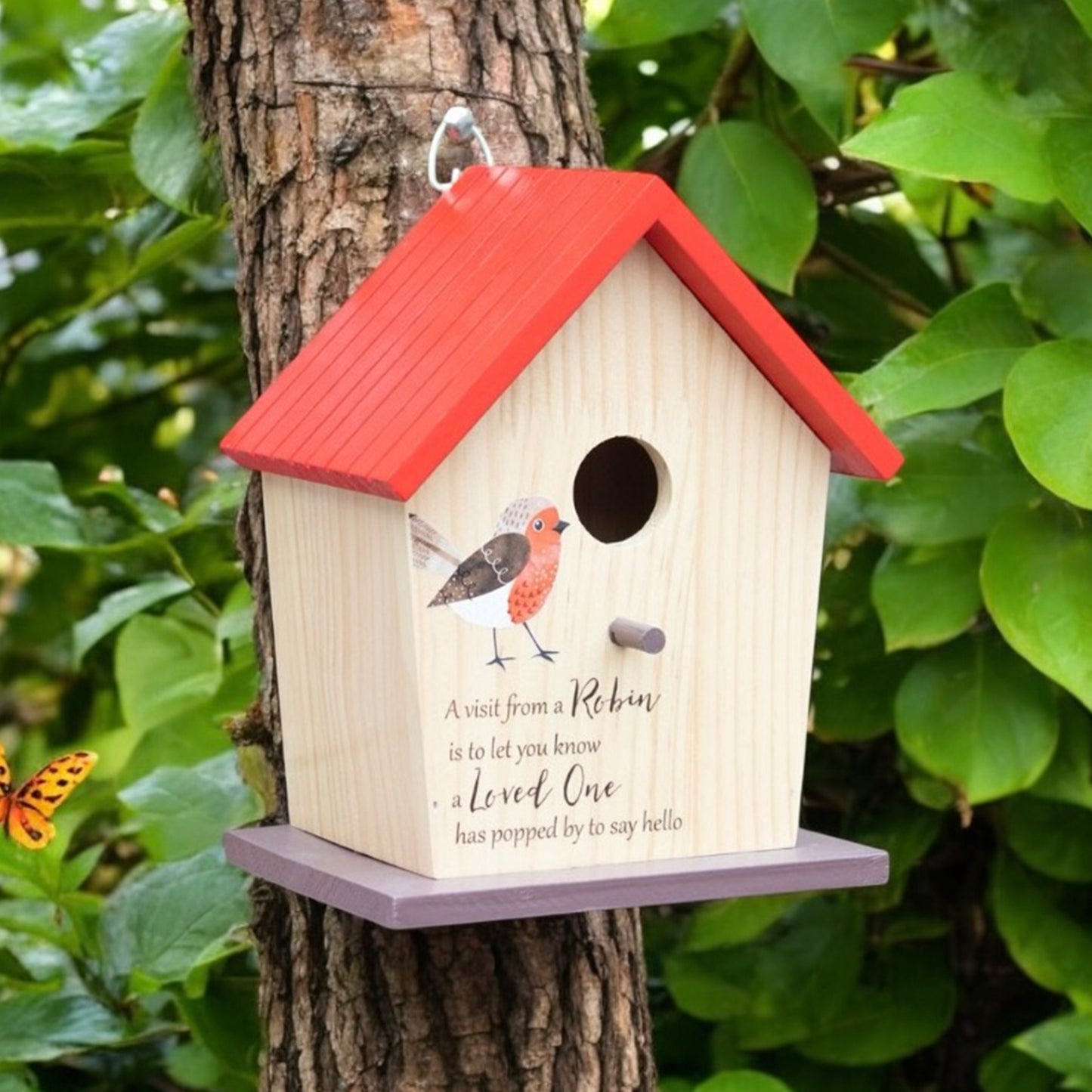 Garden Bird House for Robins - Wooden Bird House