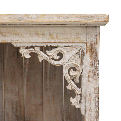 Shabby Chic Bathroom Cabinet - Wooden Storage Cabinet with Drawers - Rustic Display Shelf