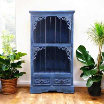 Shabby Chic Bathroom Cabinet - Wooden Storage Cabinet with Drawers - Rustic Display Shelf