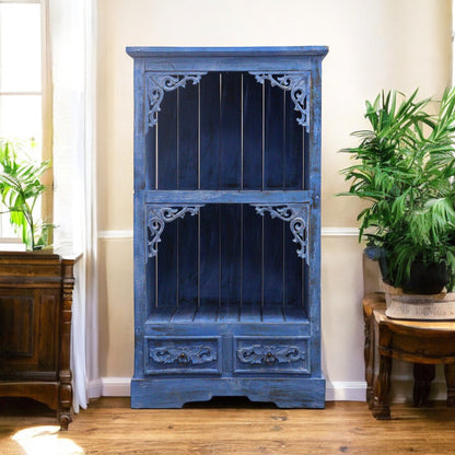 Shabby Chic Bathroom Cabinet - Wooden Storage Cabinet with Drawers - Rustic Display Shelf