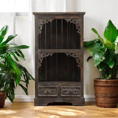 Shabby Chic Bathroom Cabinet - Wooden Storage Cabinet with Drawers - Rustic Display Shelf