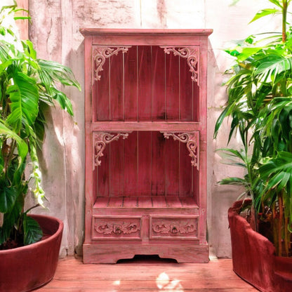 Shabby Chic Bathroom Cabinet - Wooden Storage Cabinet with Drawers - Rustic Display Shelf