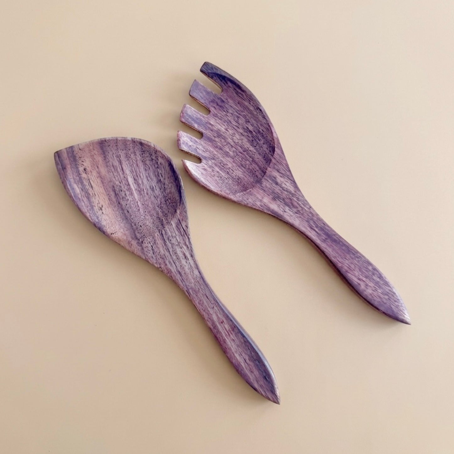 Wooden Salad Serving Spoons - Sustainable Salad Tongs