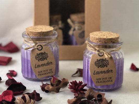 Lavender Soy Wax Candles - Vegan Lavender Candle in Glass