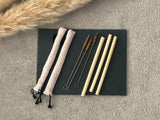 Sustainable Drinking Straw - Bamboo Straw with Coconut Fibre Cleaner
