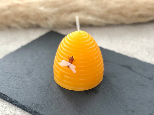 Beeswax Bee Hive Shaped Candle - Honeycomb Design Candle