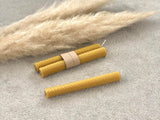 Natural Beeswax Dinner Candles - Set of 2 Honey Scented Taper Candles