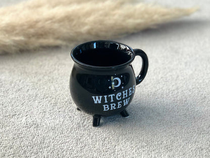 Black Cauldron Witchy Mug - Witches Brew Black Mug