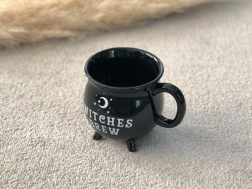 Black Cauldron Witchy Mug - Witches Brew Black Mug