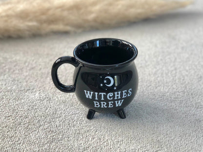 Black Cauldron Witchy Mug - Witches Brew Black Mug