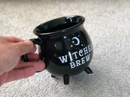 Black Cauldron Witchy Mug - Witches Brew Black Mug