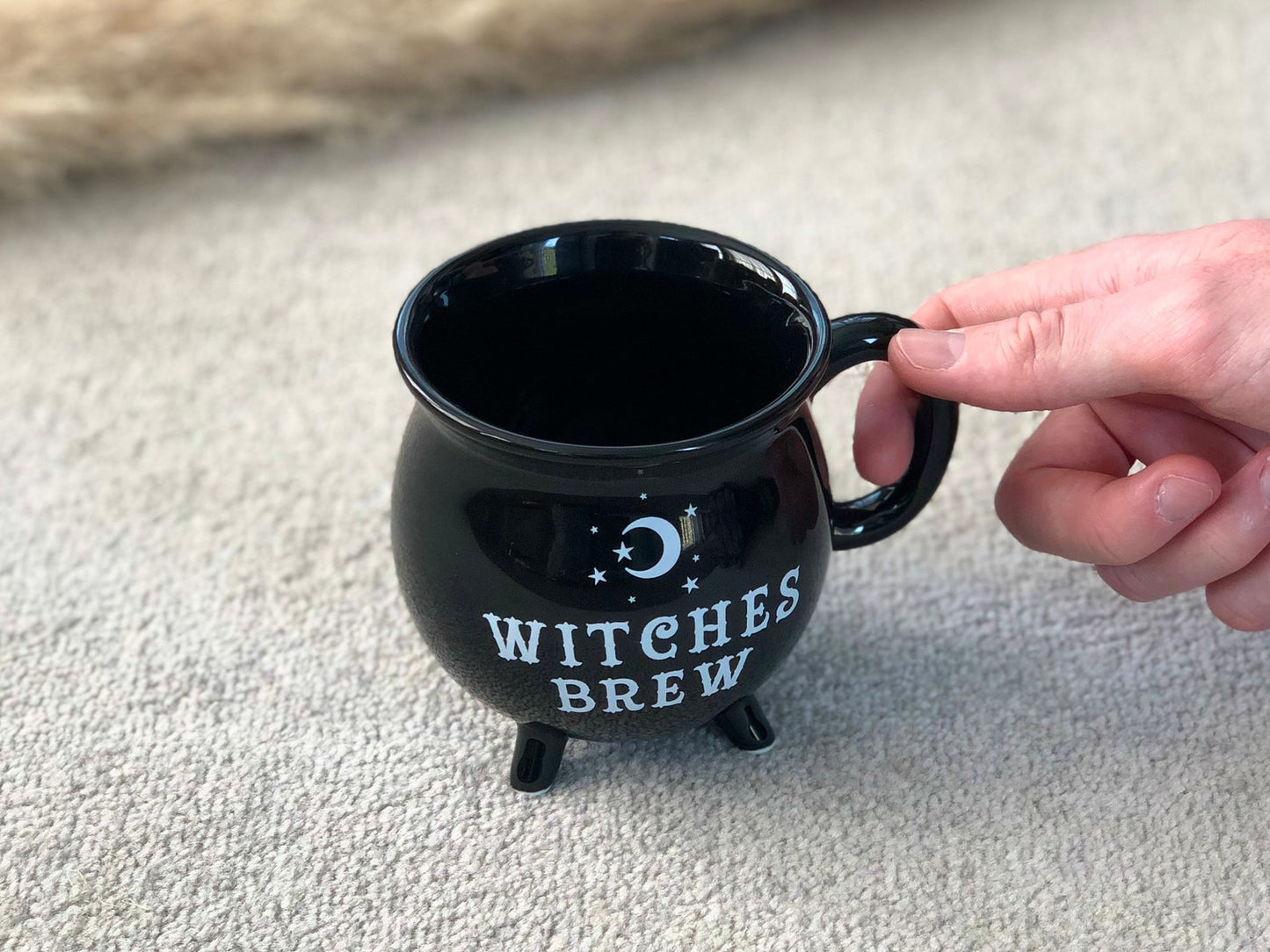 Black Cauldron Witchy Mug - Witches Brew Black Mug