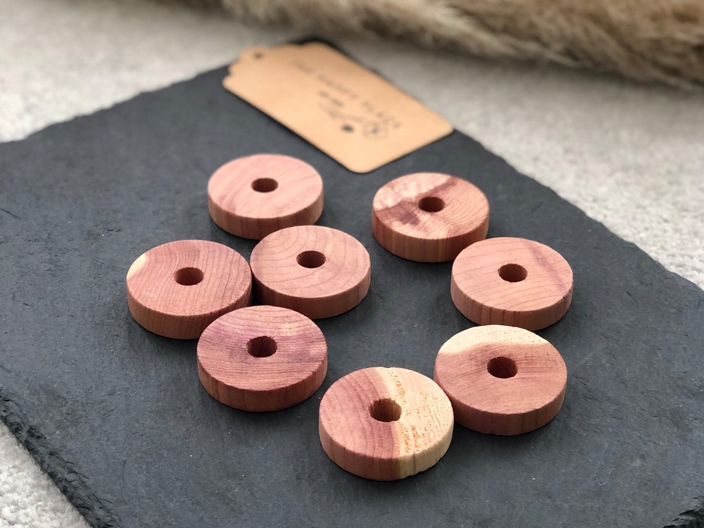 Eco Friendly Cedar Wood Ring Disc Moth Repellents - Mould and Mildew Repellent