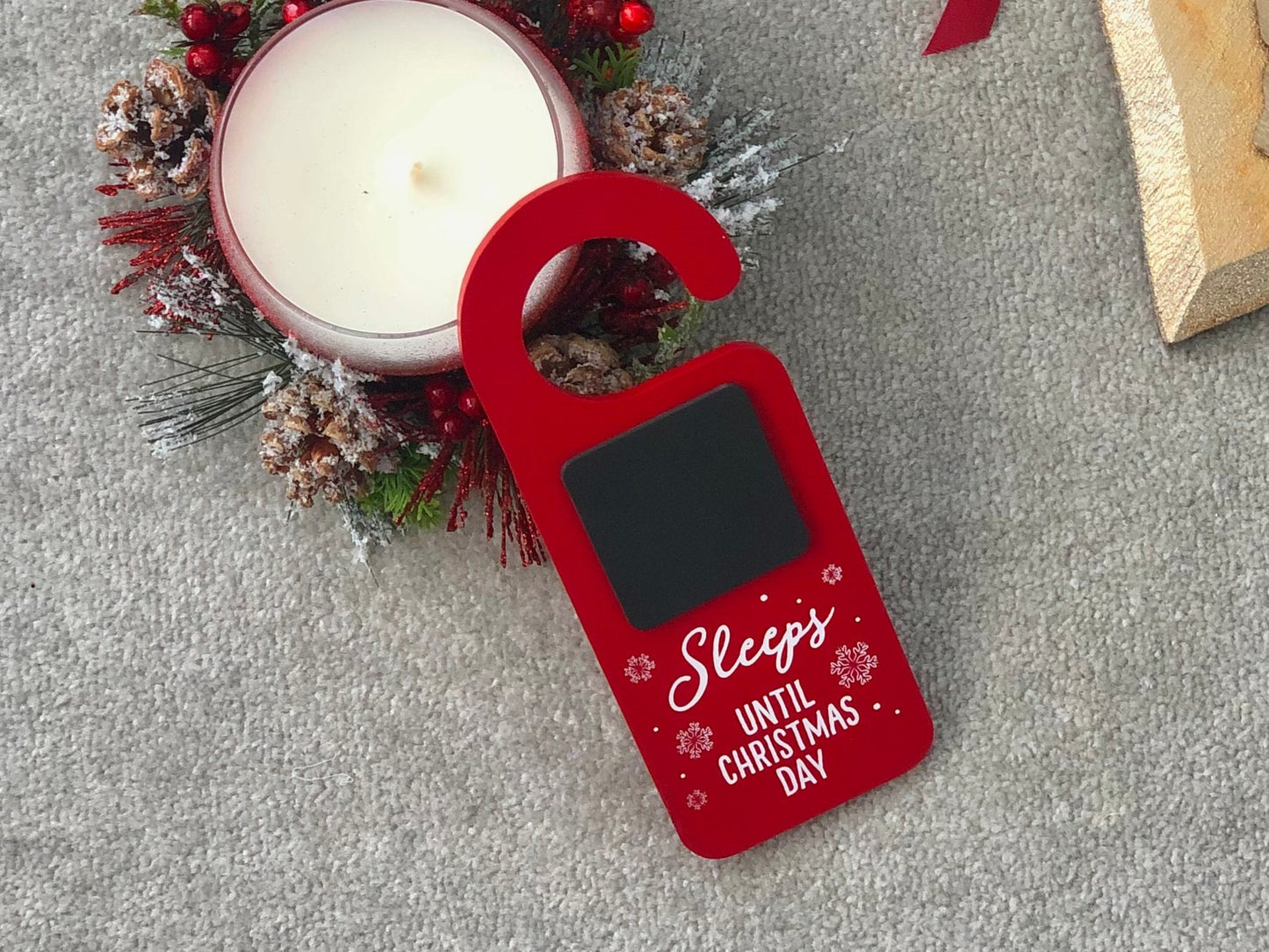 Christmas Countdown Advent Door Hanger with Chalk