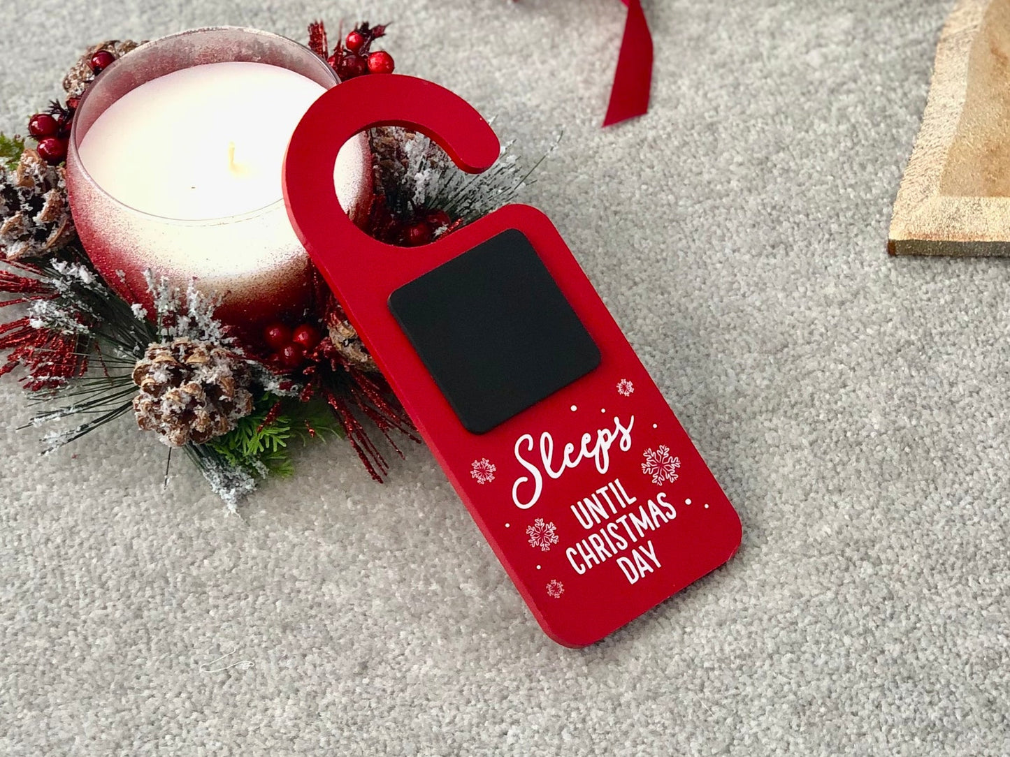 Christmas Countdown Advent Door Hanger with Chalk