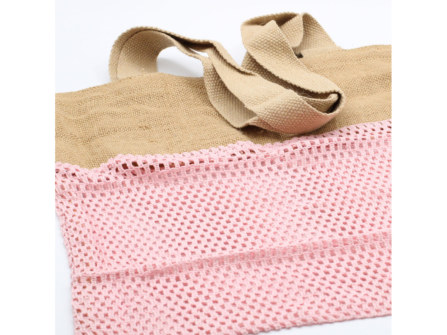 Eco Friendly Natural Cotton and Jute Net Mesh Shopping Bag