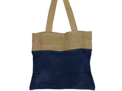 Handmade Mesh Cotton Shopping Tote - Eco Friendly Natural Vegetable Net Shoulder Bags