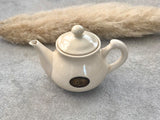 Country Kitchen Ceramic Teapot - Vintage Style Rustic Cream Teapot - Country Homeware