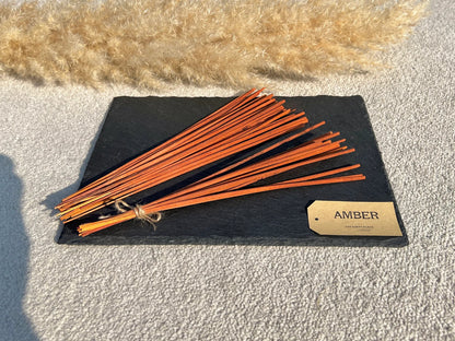 Rich Amber Incense Sticks - Amber Scented Incense - Sustainable Bamboo Incense