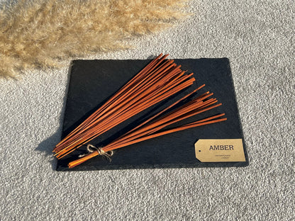 Rich Amber Incense Sticks - Amber Scented Incense - Sustainable Bamboo Incense