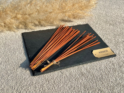 Rich Amber Incense Sticks - Amber Scented Incense - Sustainable Bamboo Incense