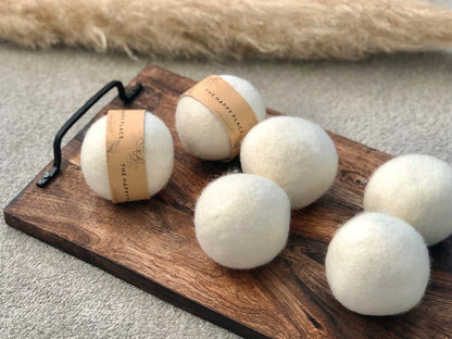 3 Pure Felted Wool Tumblr Dryer Balls - Natural Eco Friendly Dryer Balls