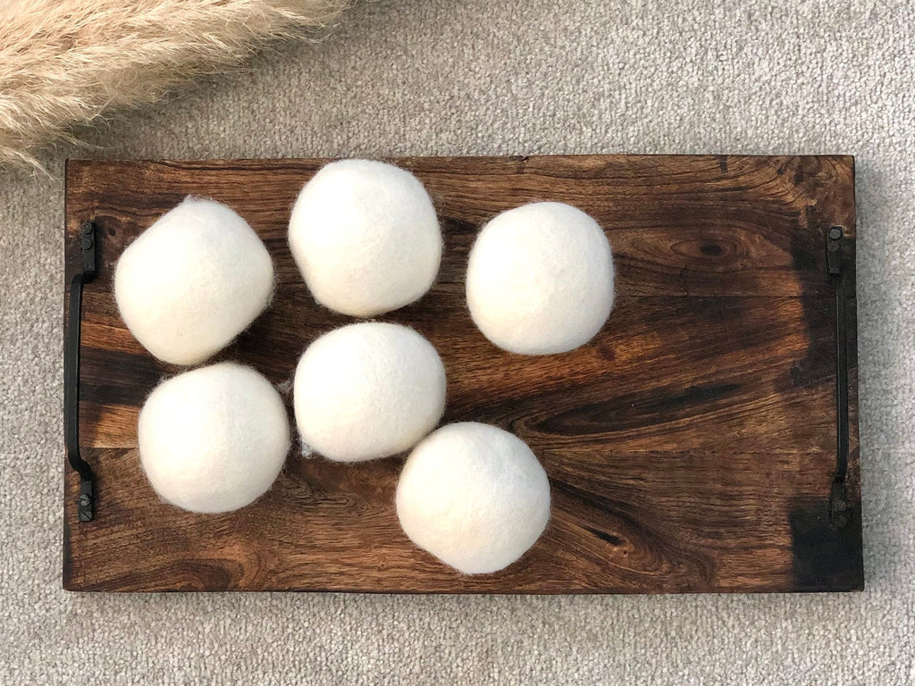 3 Pure Felted Wool Tumblr Dryer Balls - Natural Eco Friendly Dryer Balls