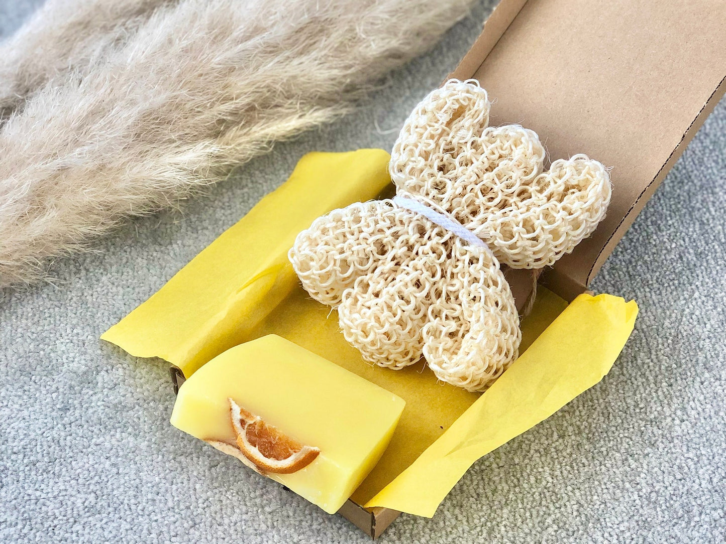 Handmade Soap Gift Set with Natural Sisal Sponge