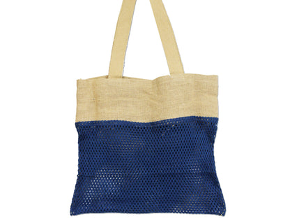 Eco Friendly Natural Cotton and Jute Net Mesh Shopping Bag