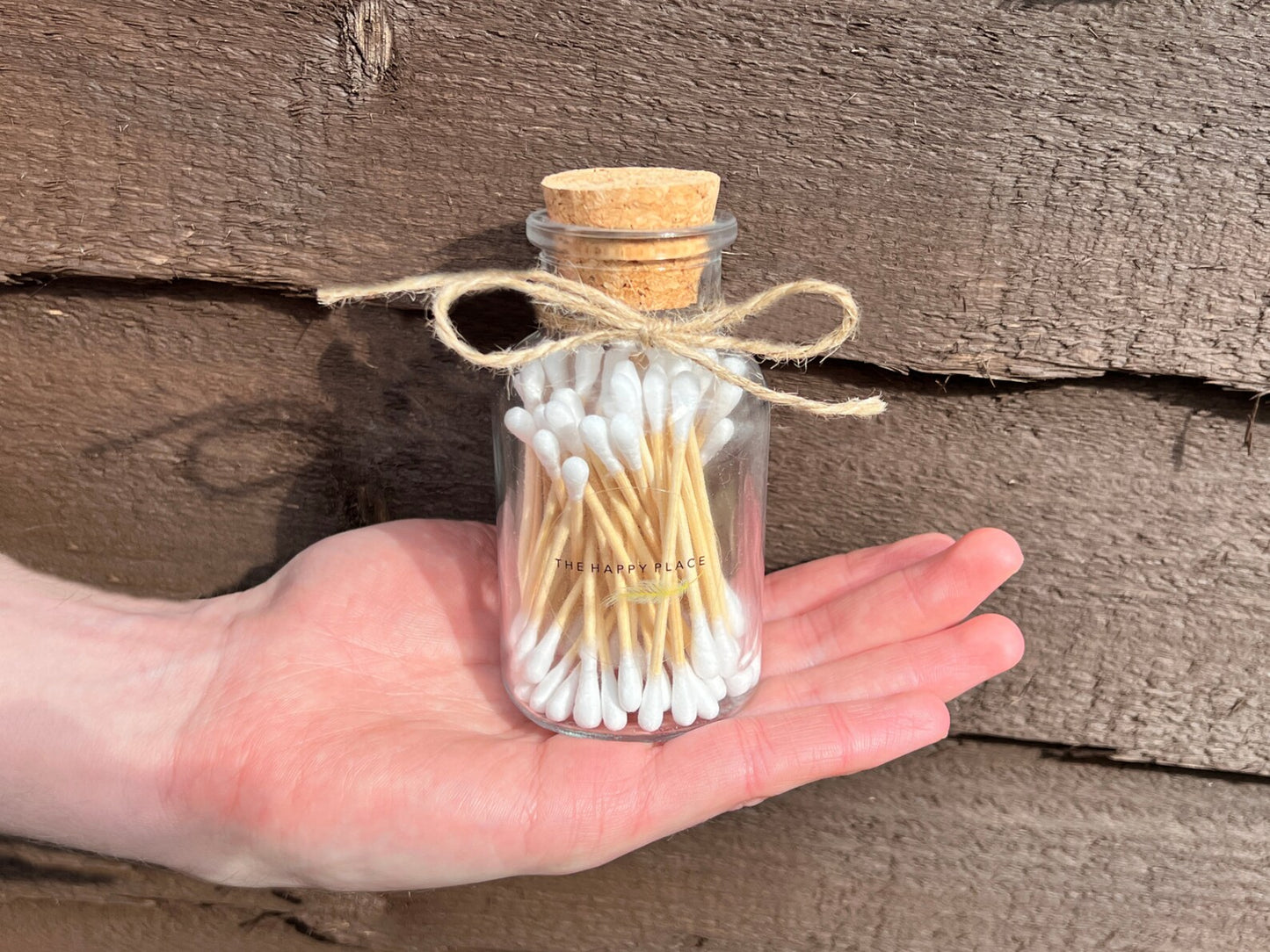 Sustainable Bamboo Cotton Buds in Glass Jar