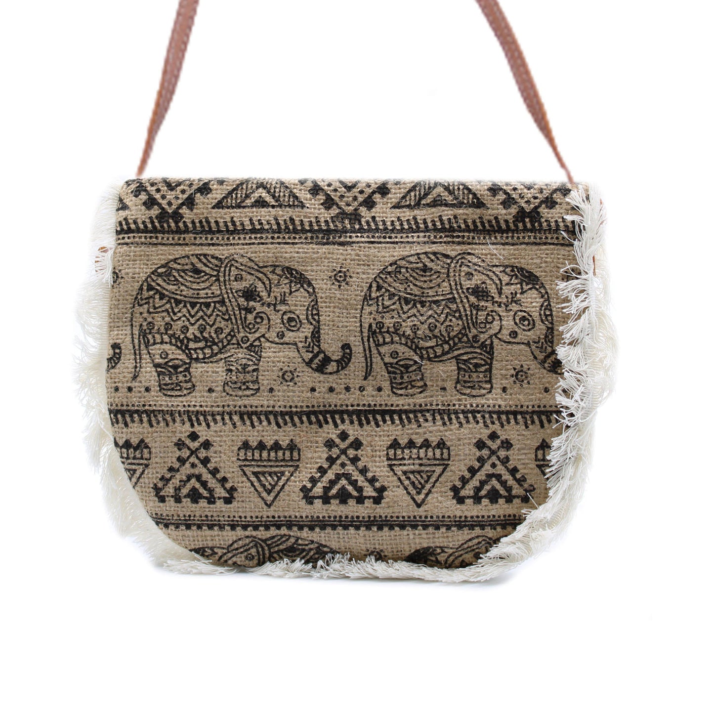 Elephant Print Cross Shoulder Bag - Screen Print Bag - Women's Shoulder Bag - Women's Cross body Handbag