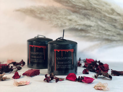 Vampire Blood Black & Red Candle