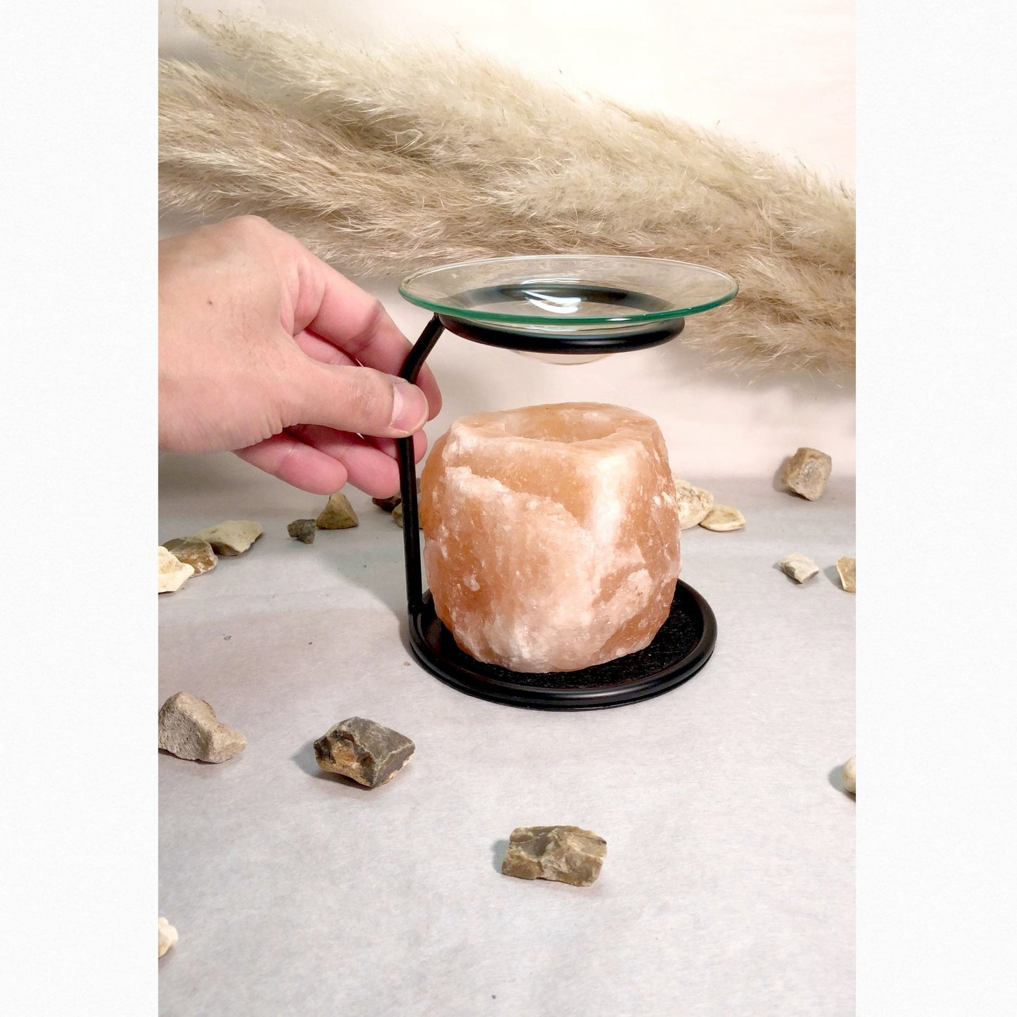 Crystal Oil Burner & Wax Burner - Himalayan Salt Crystal