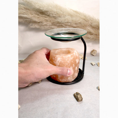 Crystal Oil Burner & Wax Burner - Himalayan Salt Crystal