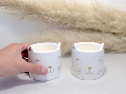 Cat Face Linen Fresh Scented Candle