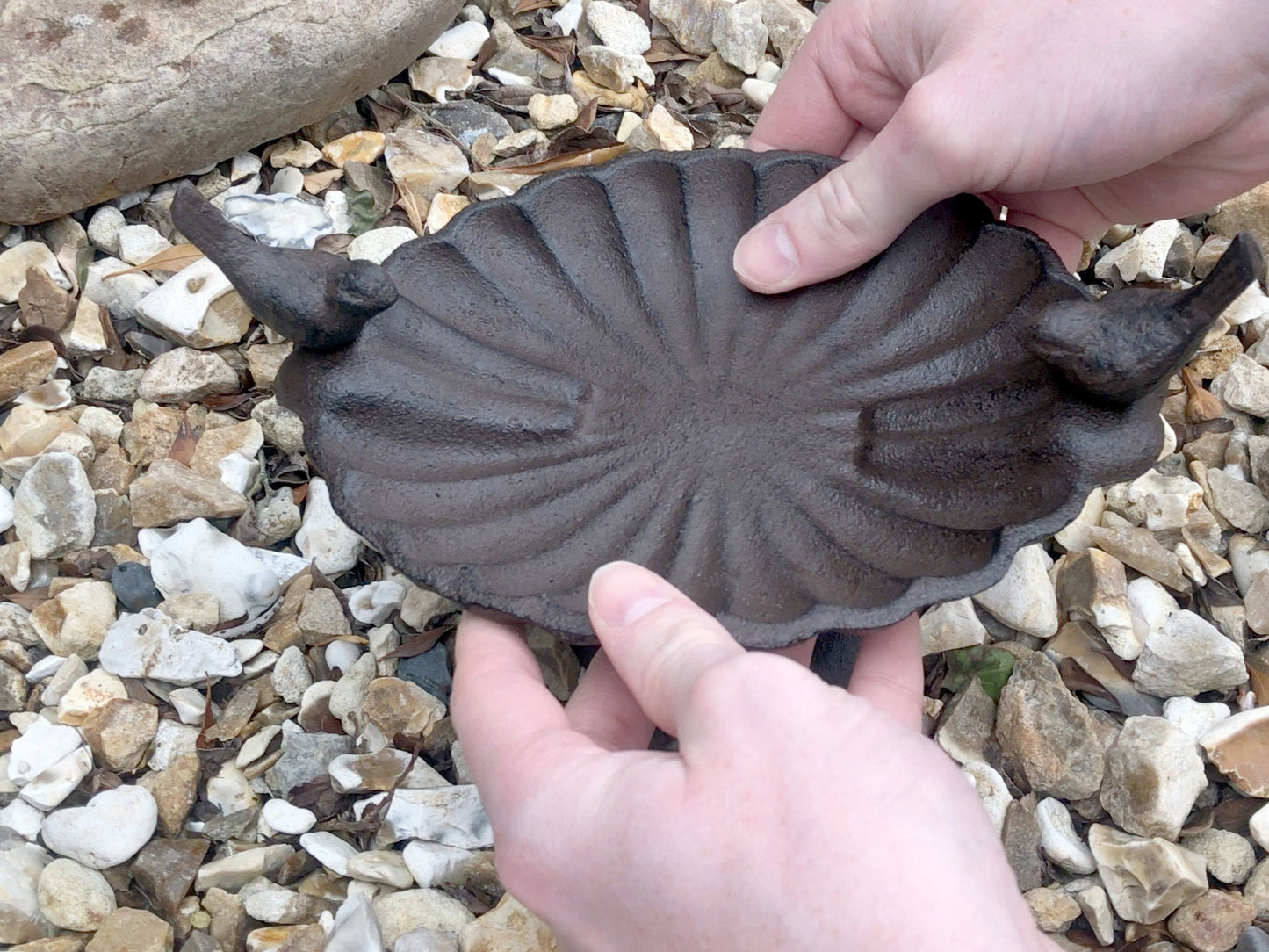 Cast Iron Bird Bath - Metal Bird Feeder