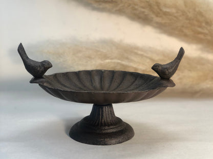 Cast Iron Bird Bath - Metal Bird Feeder