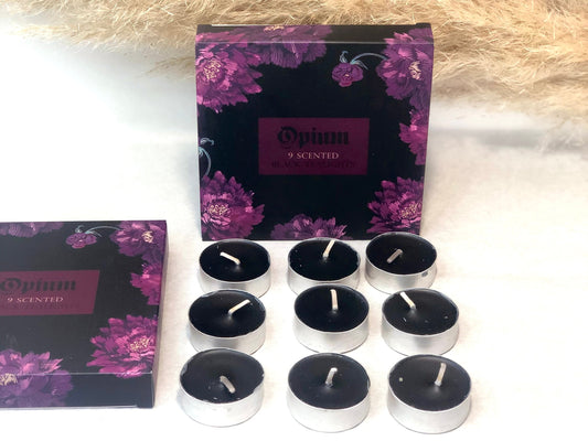 Black Opium Scented Tea Lights - Set of 9 Tea Light candles Giftset