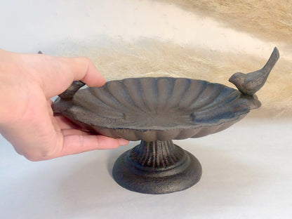 Cast Iron Bird Bath - Metal Bird Feeder