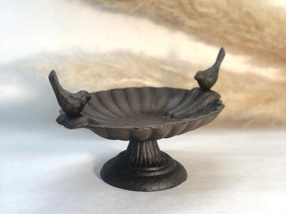 Cast Iron Bird Bath - Metal Bird Feeder