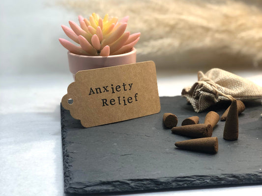 Aromatherapy Anxiety Relief Incense Cone Set - Organic Sandalwood Incense Cones