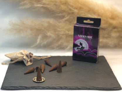 Witches Incense Cone Set with Incense Burner - Halloween Gifts