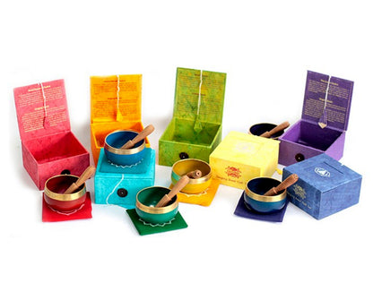 Brass Chakra Singing Bowls - Tibetan Singing Bowl - Spirituality