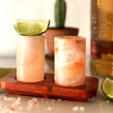 Crystal Shot Glass Gift Set - Himalayan Salt Shot Glasses - Crystal Drinkware Set - Crystal Drinking Glasses - Tequila Glass Crystal Barware