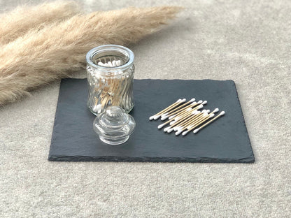 Eco Friendly Bamboo Cotton Buds in Glass Jar