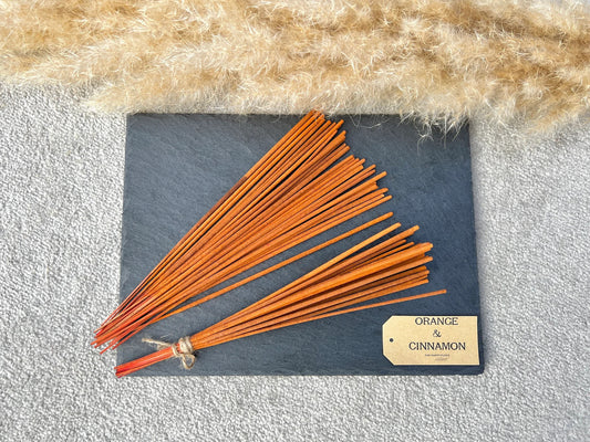 Cinnamon and Orange Incense Sticks - Bamboo Incense Stick