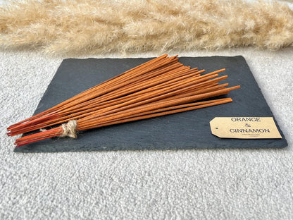 Cinnamon and Orange Incense Sticks - Bamboo Incense Stick