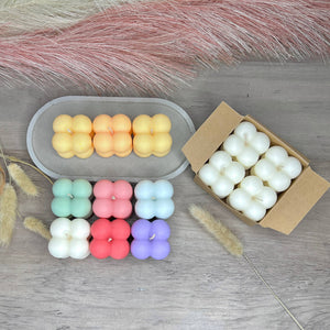 Aesthetic Soy Wax Cube Candles - Natural Vegan Candles Decor