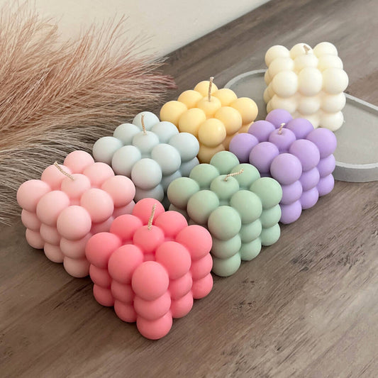 Colourful Aesthetic Bubble Candles - Cubic Coffee Table Candle - Candle Giftset for Christmas